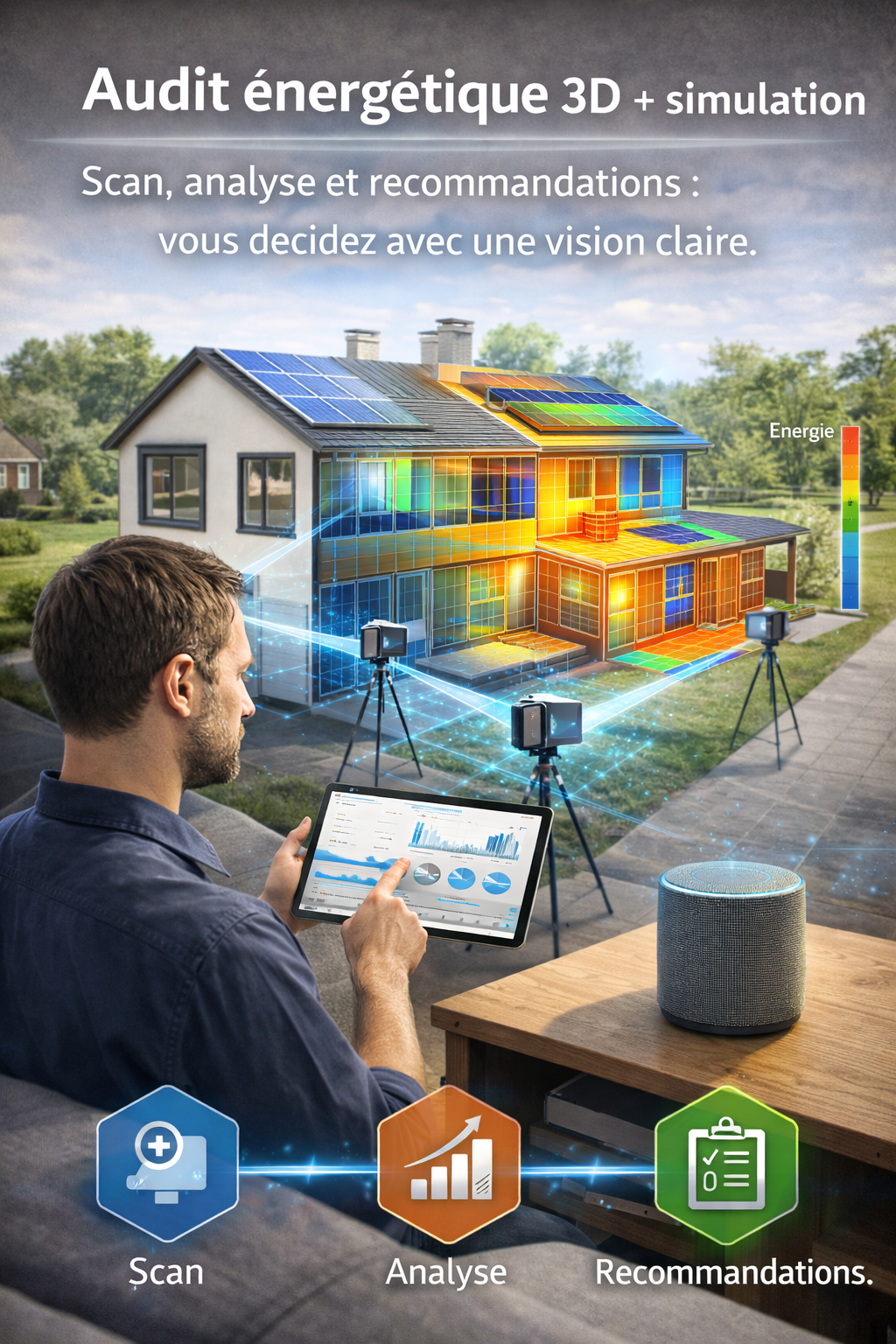 Audit énergétique 3D — visualisation claire