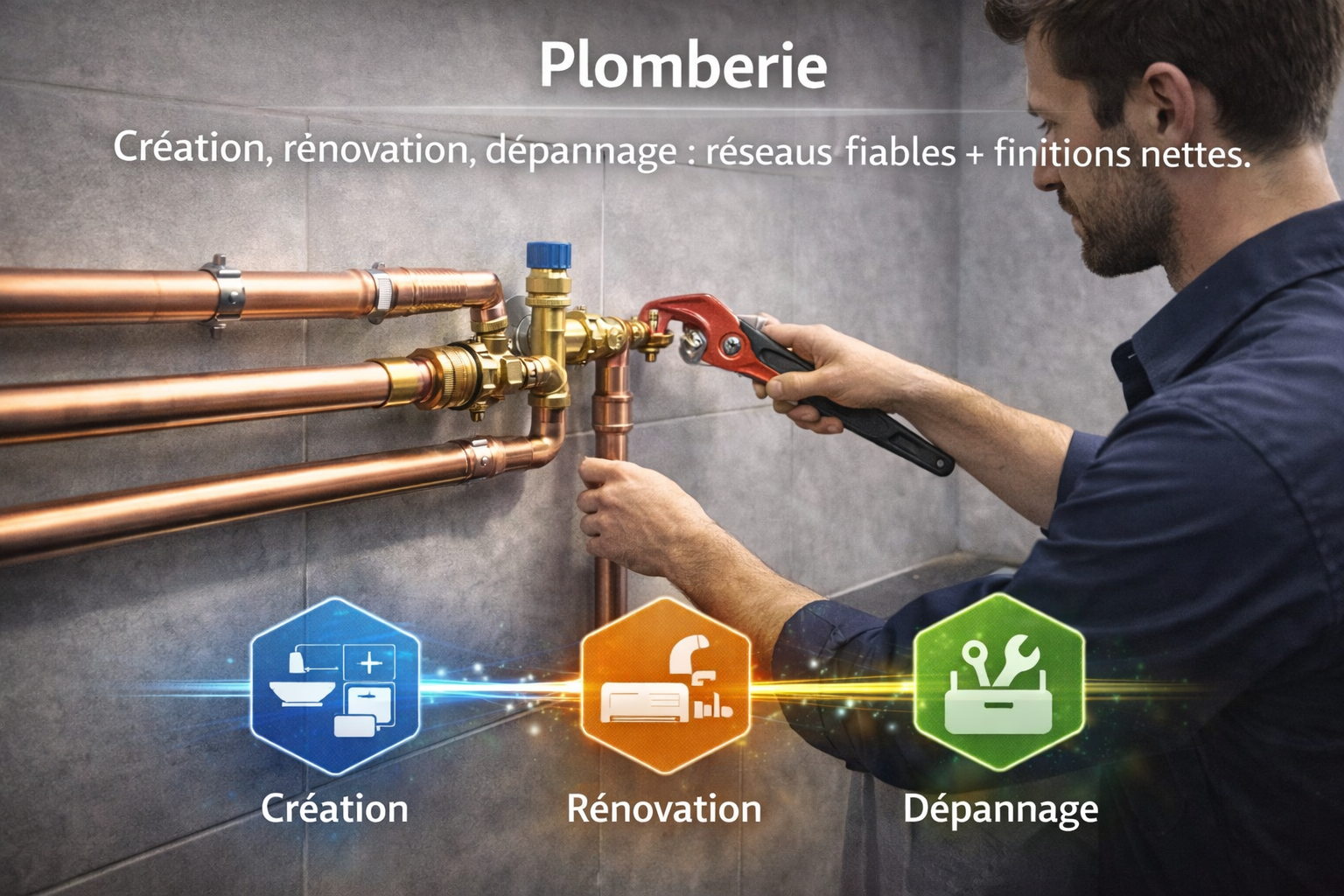 Plomberie — rénovation, dépannage, installation